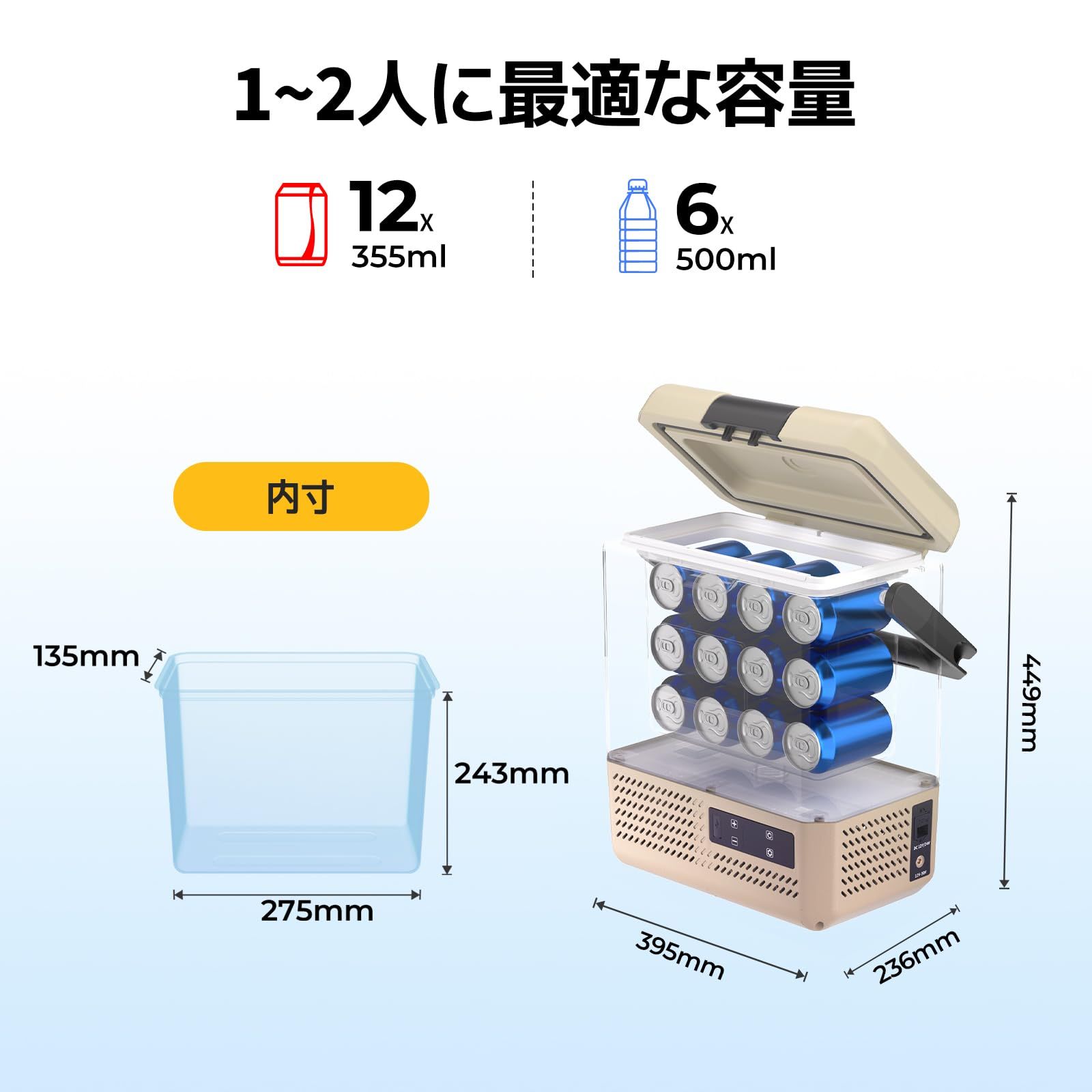防災認定急速冷凍＆173Whバッテリー付属BougeRV ポータブル