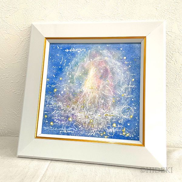 抽象画パステルアート 光