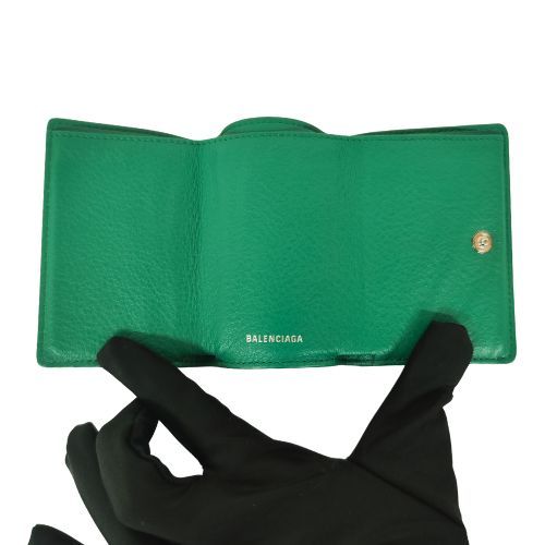 中古】BALENCIAGA バレンシアガ 三つ折り財布 レザー レザー