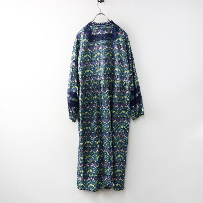 2025年 ジェーンマープルドンルサロン Jane marple リバティ strawberrythief ガーデンドレス M グリーン 2400014513929