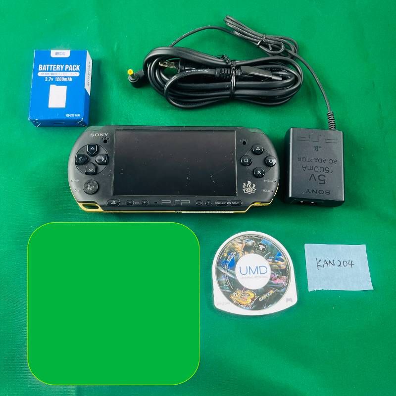 KA204 本体ソフトセット SONY PSP モンスターハンターポータブル 3rd ハンターズモデル ソニー プレイステーションポータブル PS playstation モンハン MH3 本体 ソフト バッテリー ケーブル類 セット デザイン