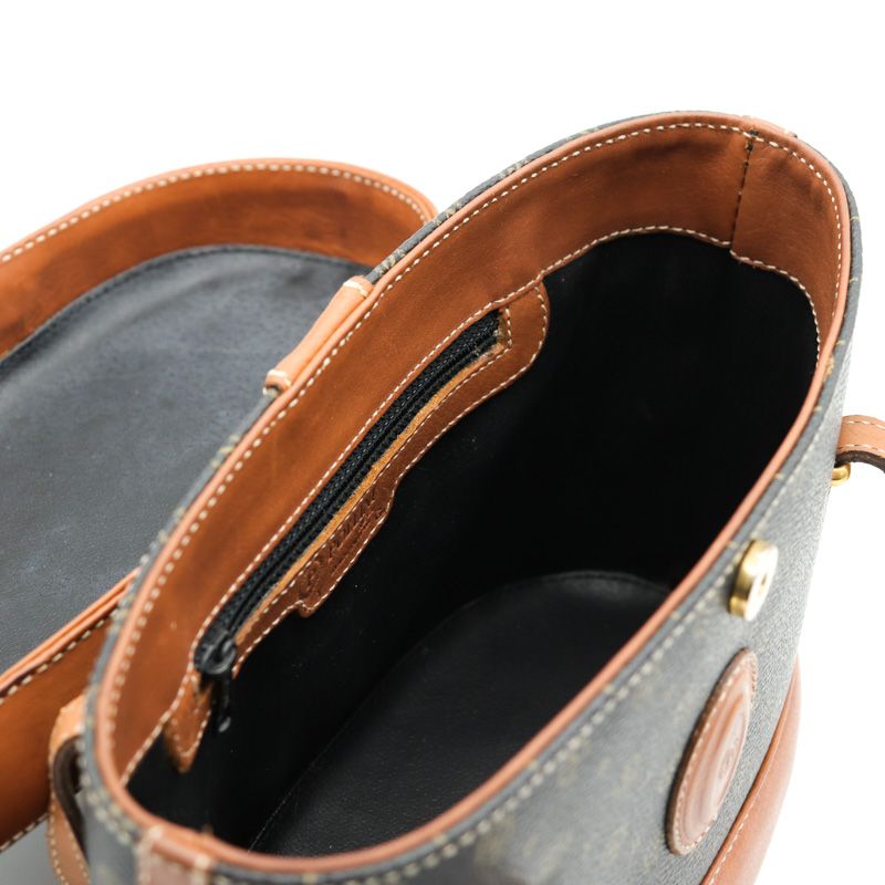 ポリーニ ハンドバッグ 伊製 PVC×レザー バニティ 鞄 POLLINI