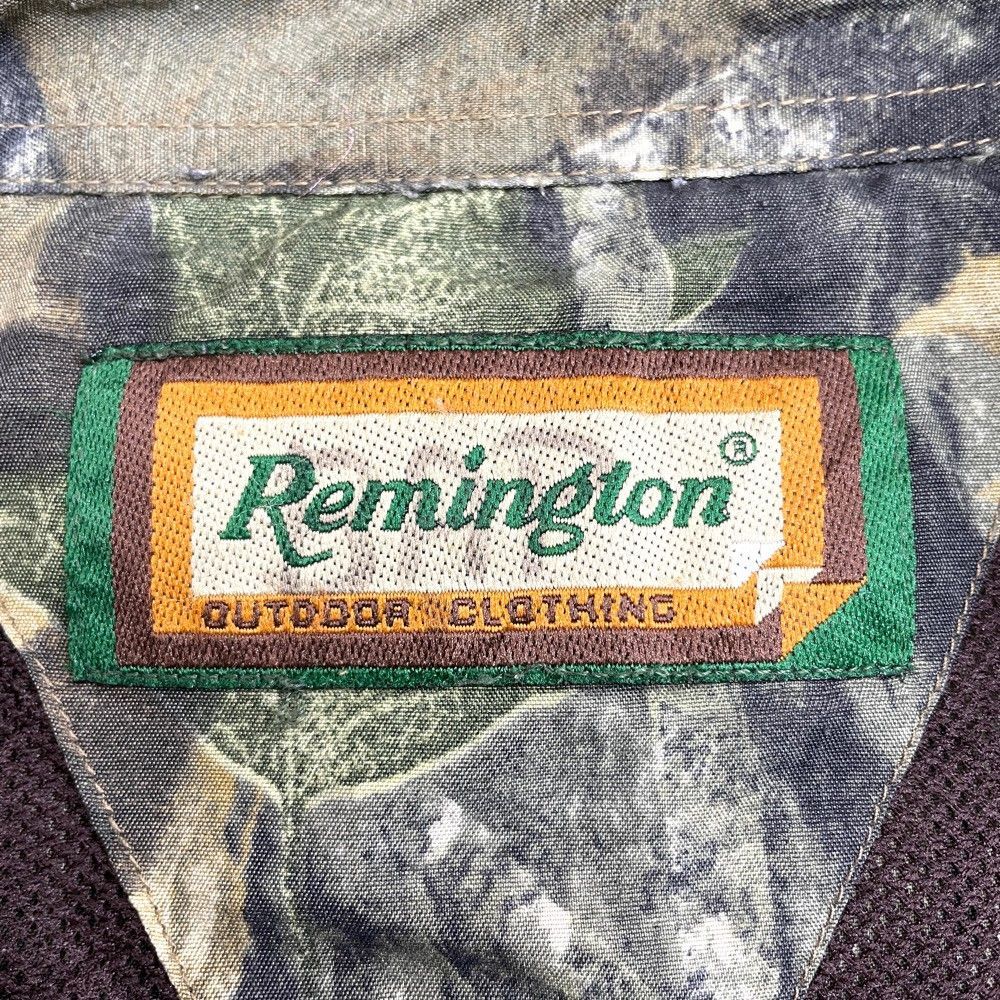 US古着 レミントン Remington ハンティングシャツ リアルツリーカモ柄 長袖 3XL相当 オリーブ系
