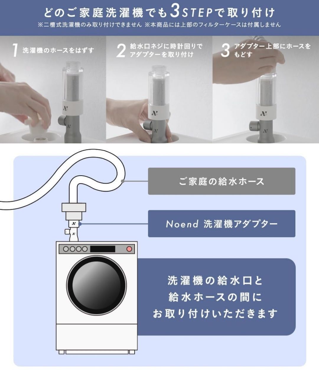 Noend オーガニックファインバブル洗濯機アダプター ナノバブル発生器 ナノバブル洗浄で洗濯の常識を覆す”洗濯用アダプターを3月2日