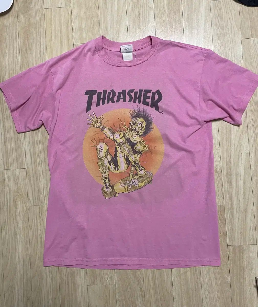 ヴィンテージ 90s THRASHER(スラッシャー) pushead スケート Tシャツ