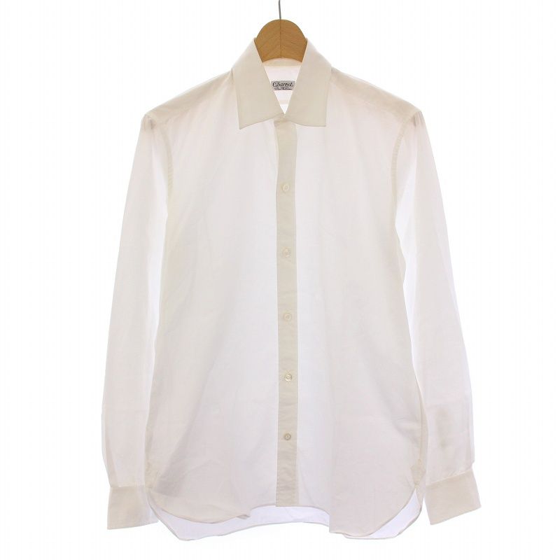 シャルベ Charvet ワイシャツ ドレスシャツ 長袖 フランス製 14 白 