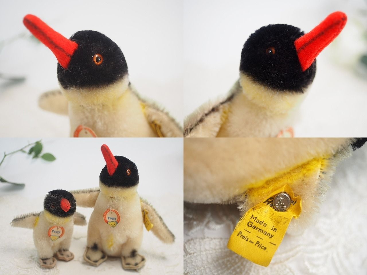 シュタイフ　ペンギン　peggy ドイツ ヴィンテージ Steiff シュタイフ ペンギン『Peggy