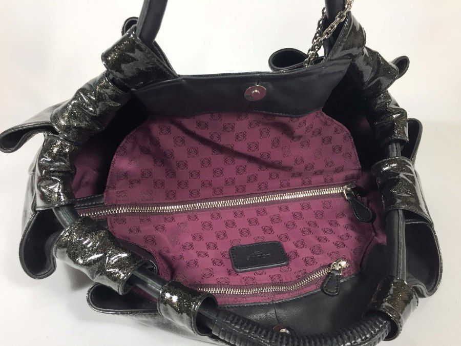 LOEWE ナッパアイレ ダーク紫　レザーハンドバッグ LOEWE ロエベ ハンドバッグ ナッパアイレ レザー ブラック