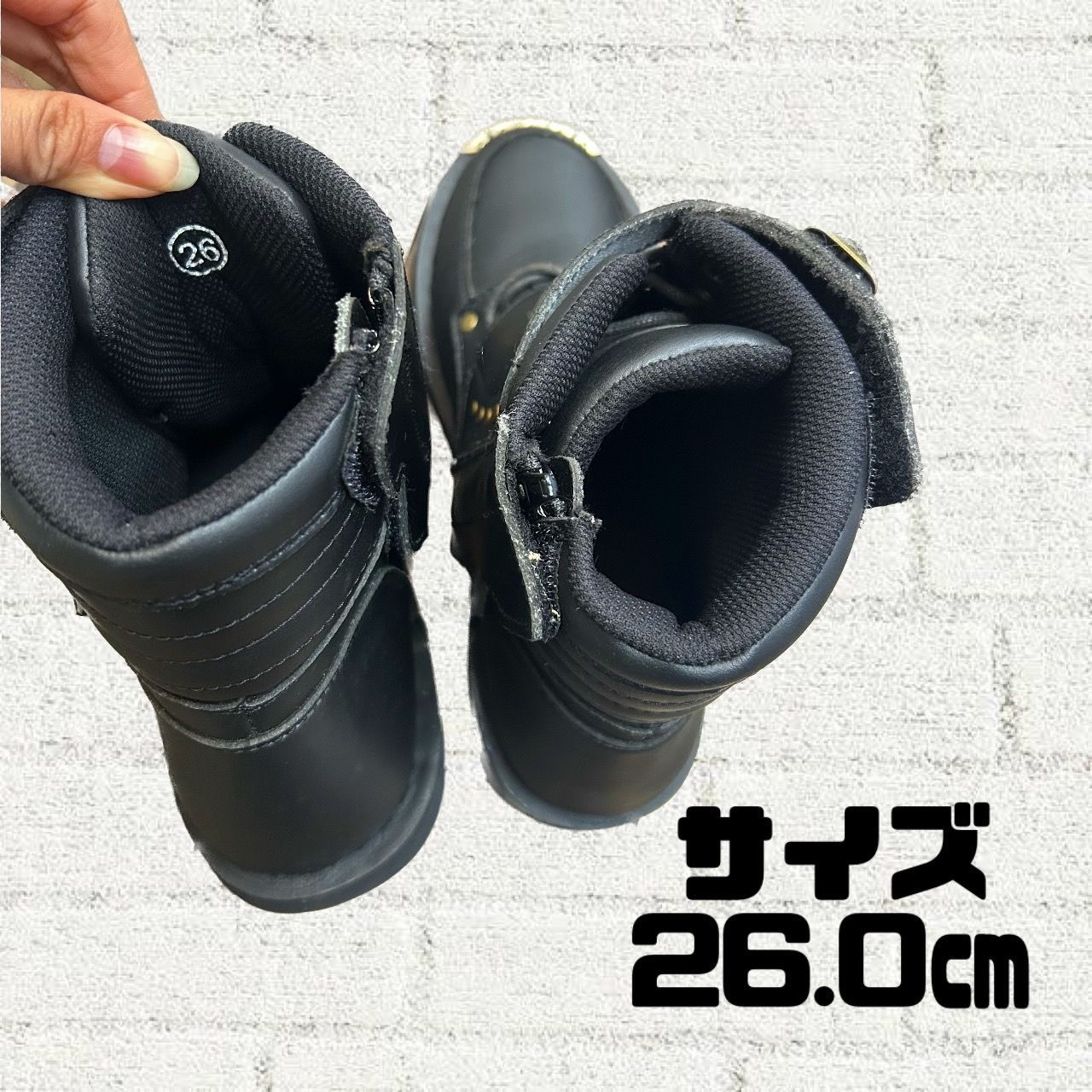 新品未使用　26.5cmバイク用レザーショートブーツ 黒　弐黒堂レア 値下げ！】弐黒堂 (ニコクドウ）バイク用ブーツ - メルカリ