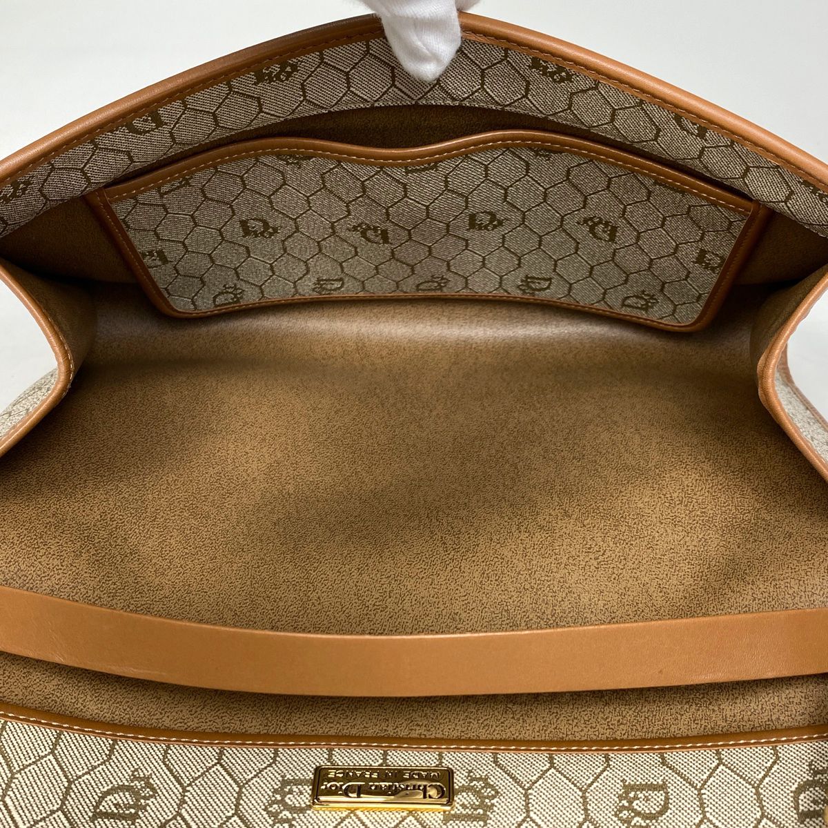 【美品】Dior ハニカム柄ロゴ金具チェーンショルダーバッグ 中古・古着通販】Christian Dior (クリスチャン ディオール