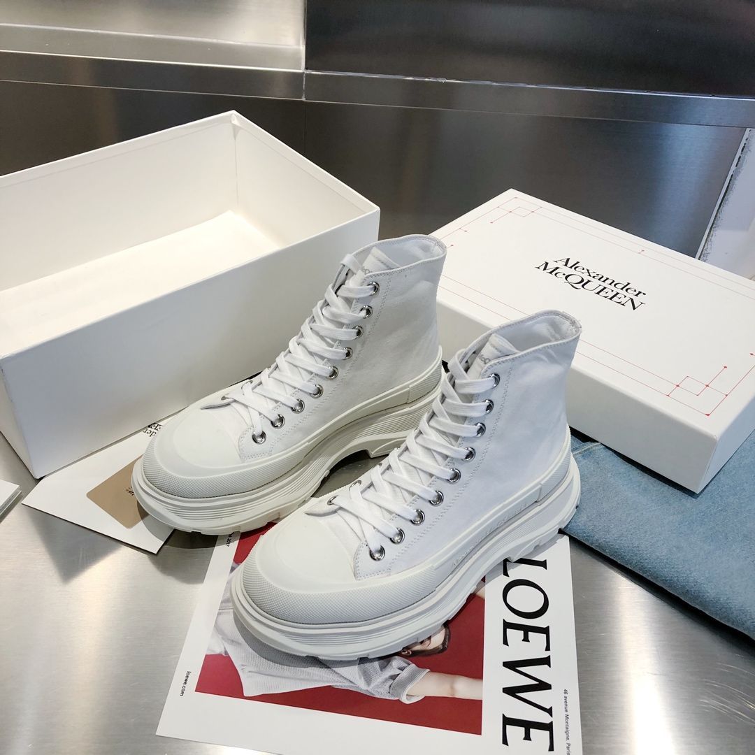 極美品 Alexander McQueen Tread Slickスニーカー ホワイト - メルカリ