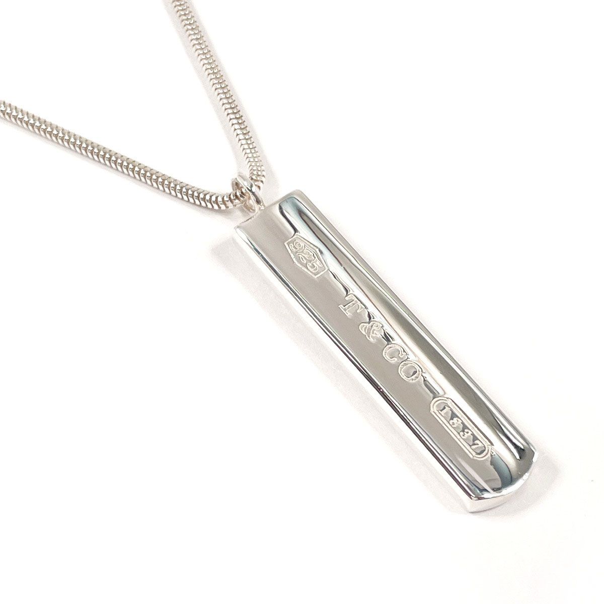 ティファニー ネックレス 1837 バー ペンダント シルバー