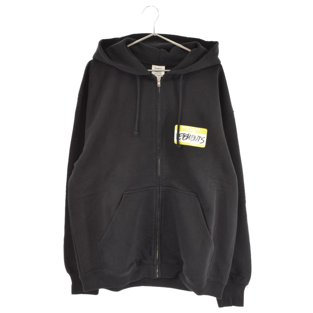 VETEMENTS (ヴェトモン) MY NAME IS VETEMENTS ZIP UP HOODIE マイ