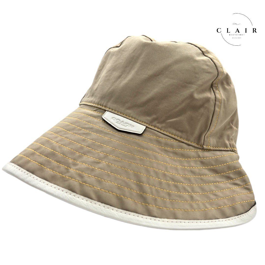 COACH バケットハット ベージュ XS/S コーチ COACH バケットハット 帽子 XS/S ベージュ 無地 - メルカリ