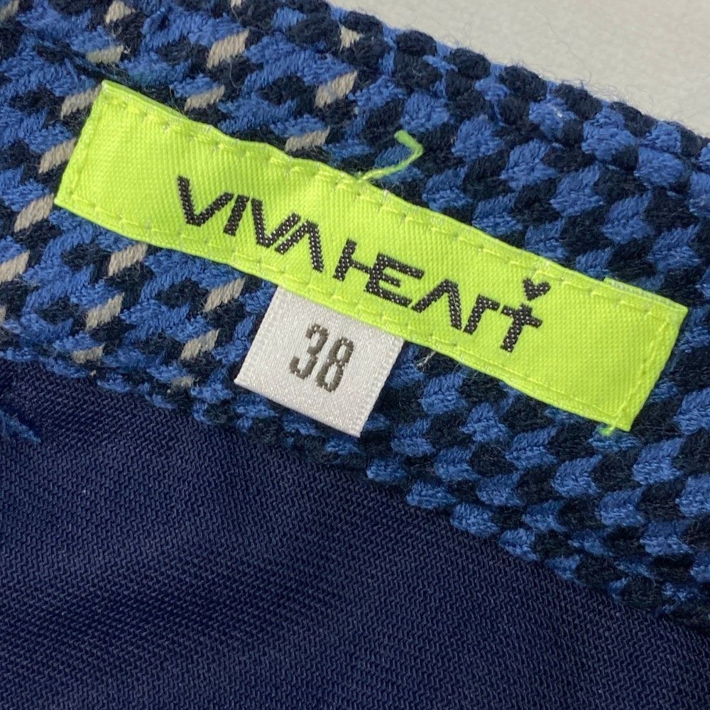 ビバハート スカート ライトグリーンブルー ポケット下刺しゅう ストレッチ レディース 38(Ｌ) ゴルフウェア VIVA HEART 美品ビバハート VIVA スカート 38(Ｌ) ポケット下刺しゅう 40(M)