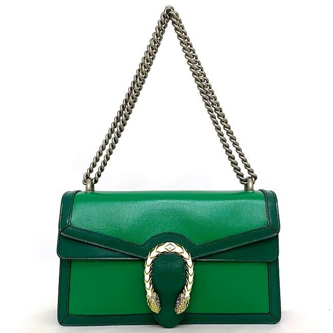 グッチ ディオニュソス チェーン ショルダーバッグ グリーン ホワイト