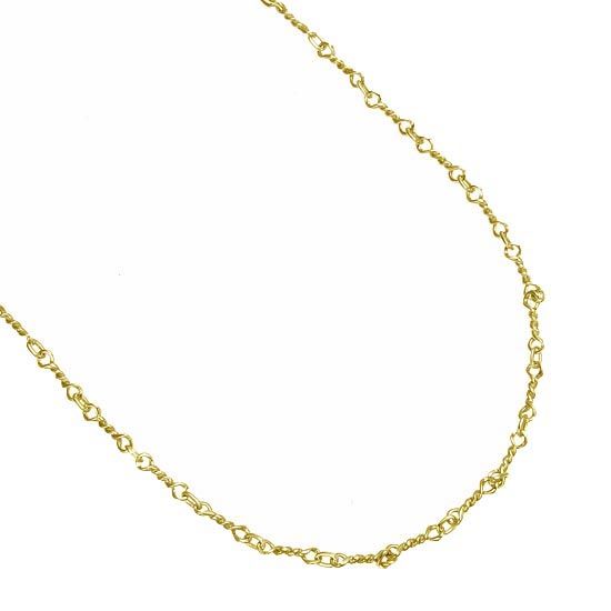 ネックレス チェーン メンズ メンズネックレス シンプル 18金イエローゴールドツイストチェーンネックレス アクセサリーマート|メルカリShops店