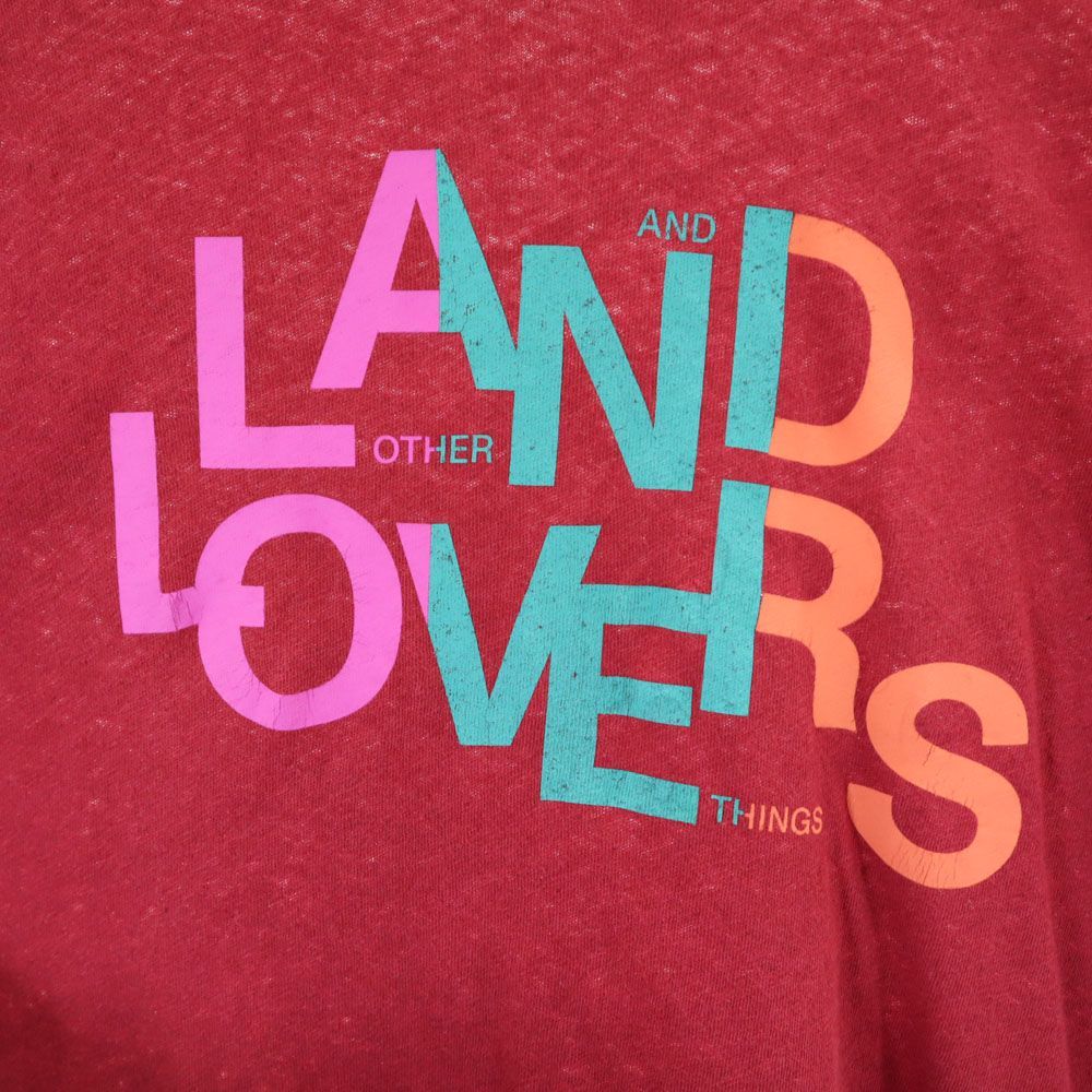 未使用 マザーシュペリオール USA製 リネンブレンド プリント 半袖 T