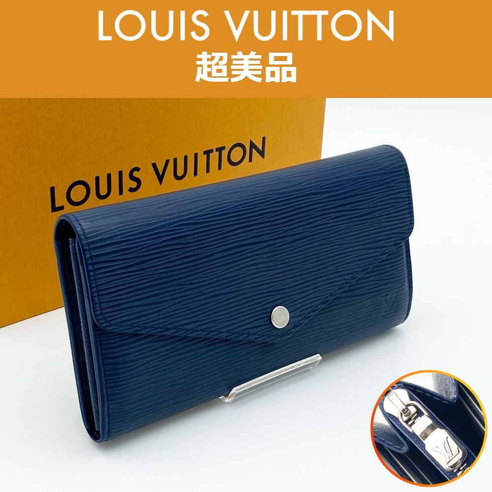 超美品】ルイヴィトン LOUIS VUITTON エピ ポルトフォイユ・サラ アンディゴブルー フラップ式 M60585 長財布 送料無料 送料込み  - メルカリ