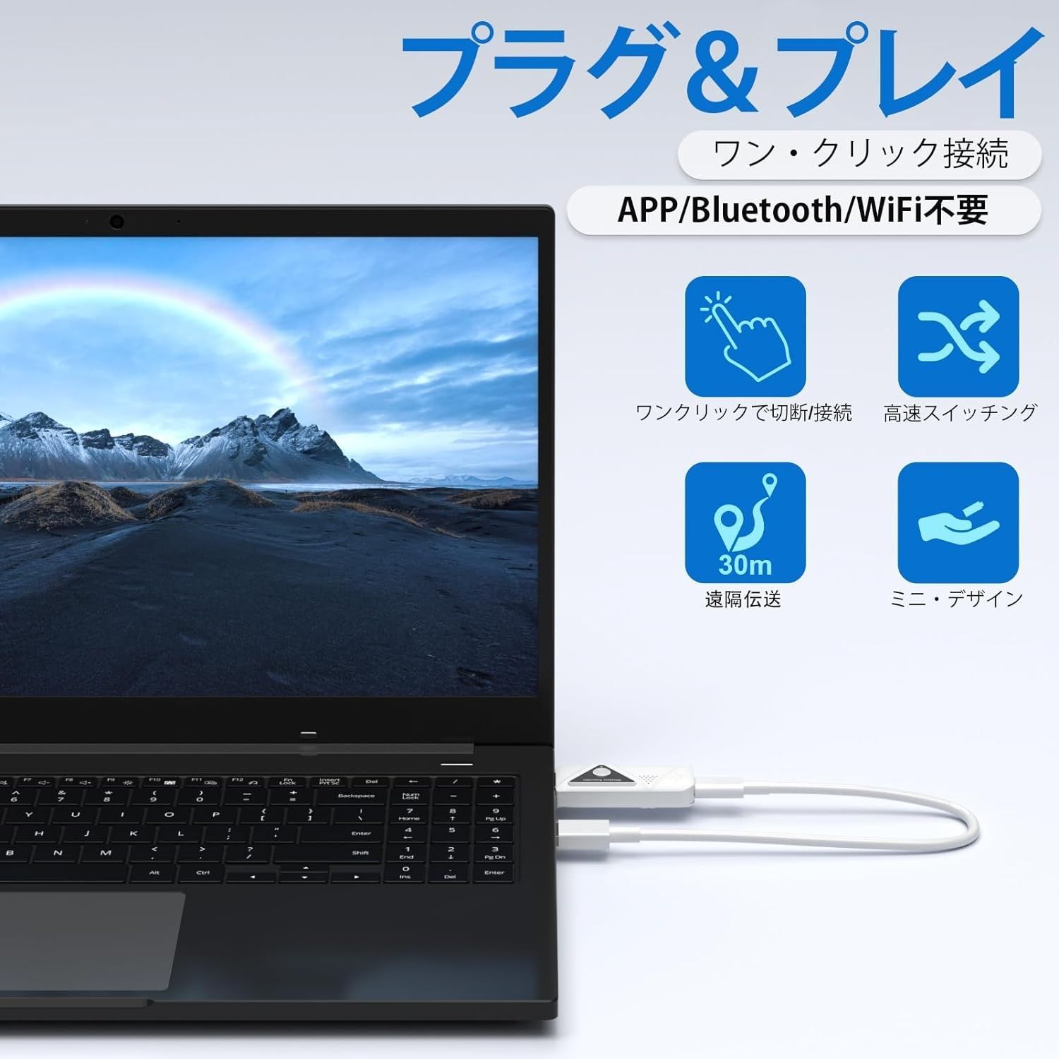 新発売【2024年モデル】ワイヤレスHDMI 小型 拡張モード 4台増設