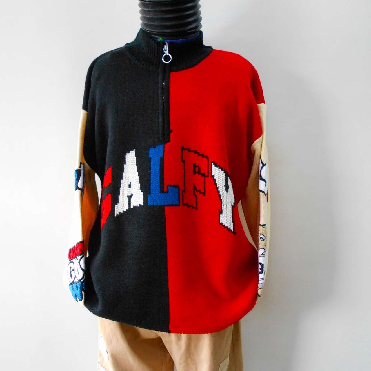ガルフィー GALFY ZIPセーター 赤×黒 GALFY sweater - あさひや木更津