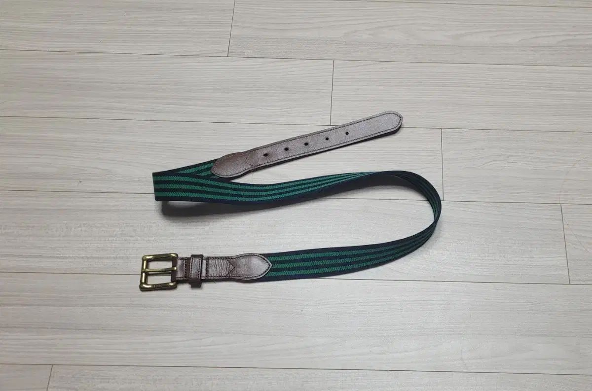 ポロラルフローレン グリーン ストライプ ベルト サイズ 32