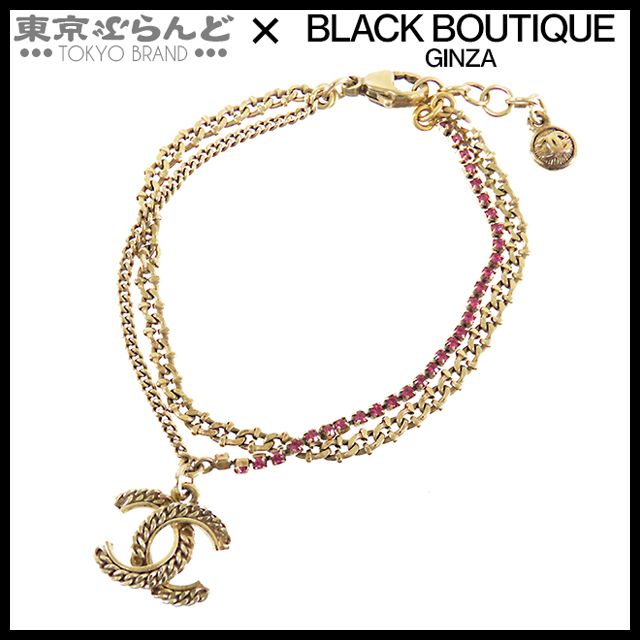 シャネル CHANEL チェーンモチーフ ブレスレット 12P ゴールド メタル ラインストーン レディース 101789037