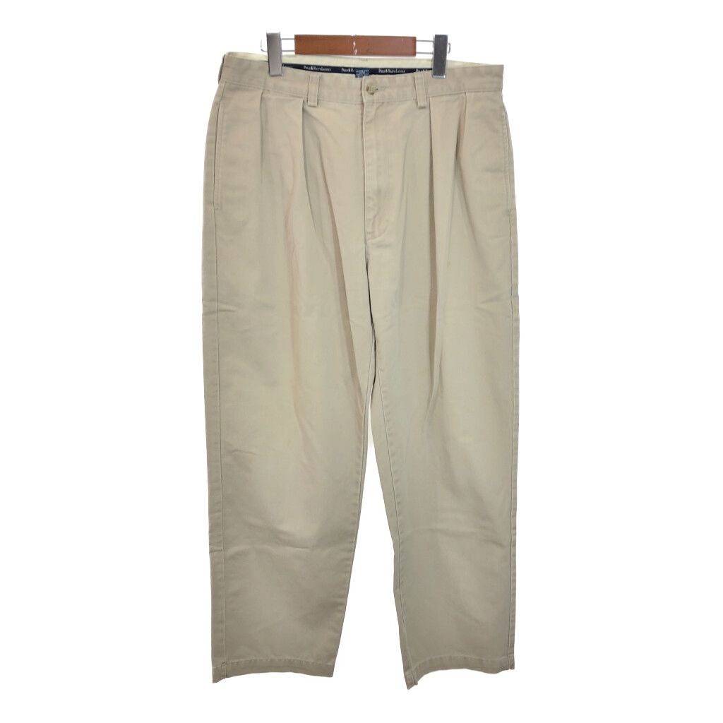 90s Polo ralph lauren チノ　2タック　プリーツ　ベージュ 楽天市場】90s ポロ ラルフローレン コットン チノ パンツ