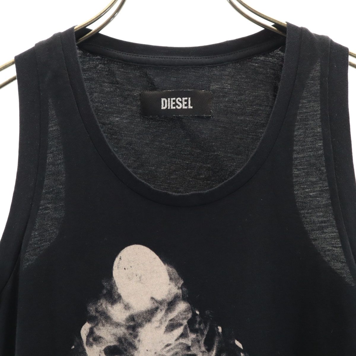 DIESEL ディーゼル ノースリーブ タンクトップ XS ブラック