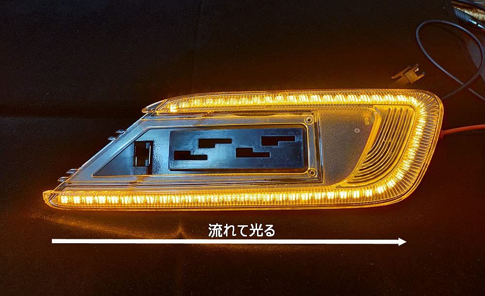 MINI CLUBMAN F54 用 ファイバーLED 流れる フェンダー シーケンシャルウインカー クリアレンズ仕様 純正交換タイプ 左右１組