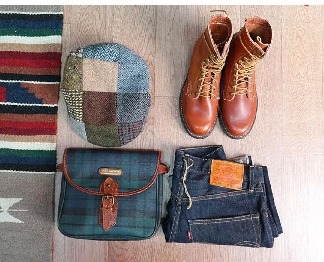 アイランド産 HANNA HATS ウール ツイード ハンチングキャップ 良い コンディション