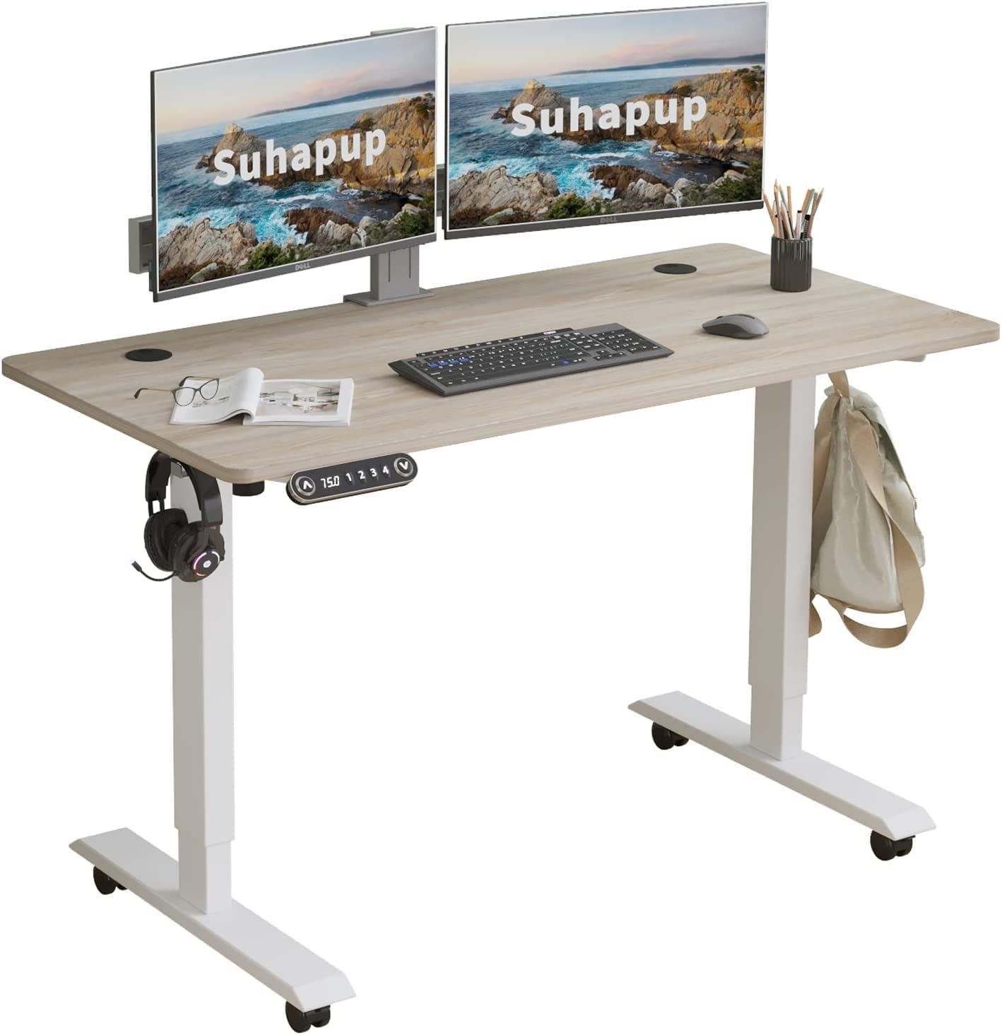 新着商品】電動昇降デスク パソコンデスク Suhapup 幅110CM×奥行