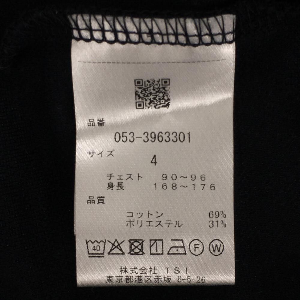 美品】パーリーゲイツ Tシャツ ダークネイビー コットン混 ロゴ