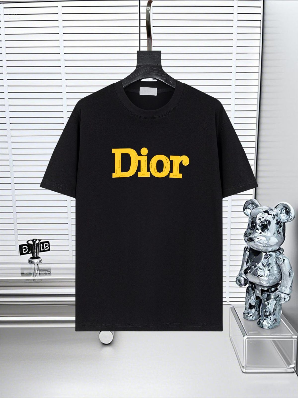 DIOR 25SS 全面プリントのサブマザーロゴ ポロシャツ 今日特価】Dior 25ss スズラン刺繍ストライプポロ T シャツ-3