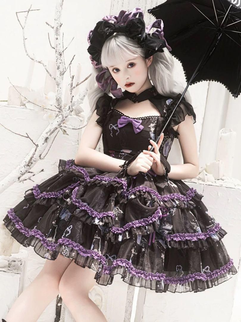 ゴシックロリータフリルワンピース