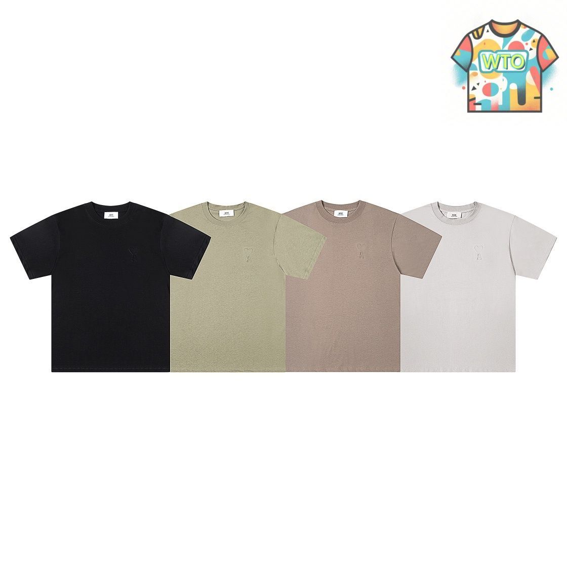【AMI PARIS】ADC エンボスロゴ Tシャツ 2色展開 AMI PARIS ロゴ エンボス オーガニックコットン Tシャツ 人気