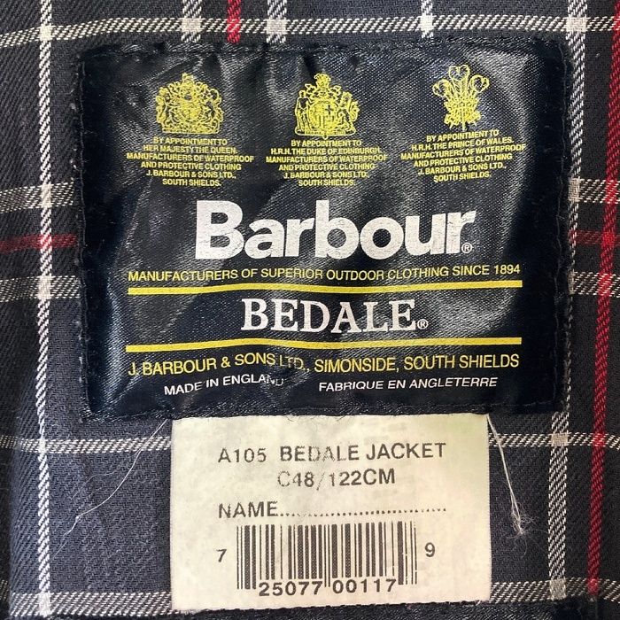 Barbour バブアー BEDALE ビデイル オイルドジャケット 3ワラント