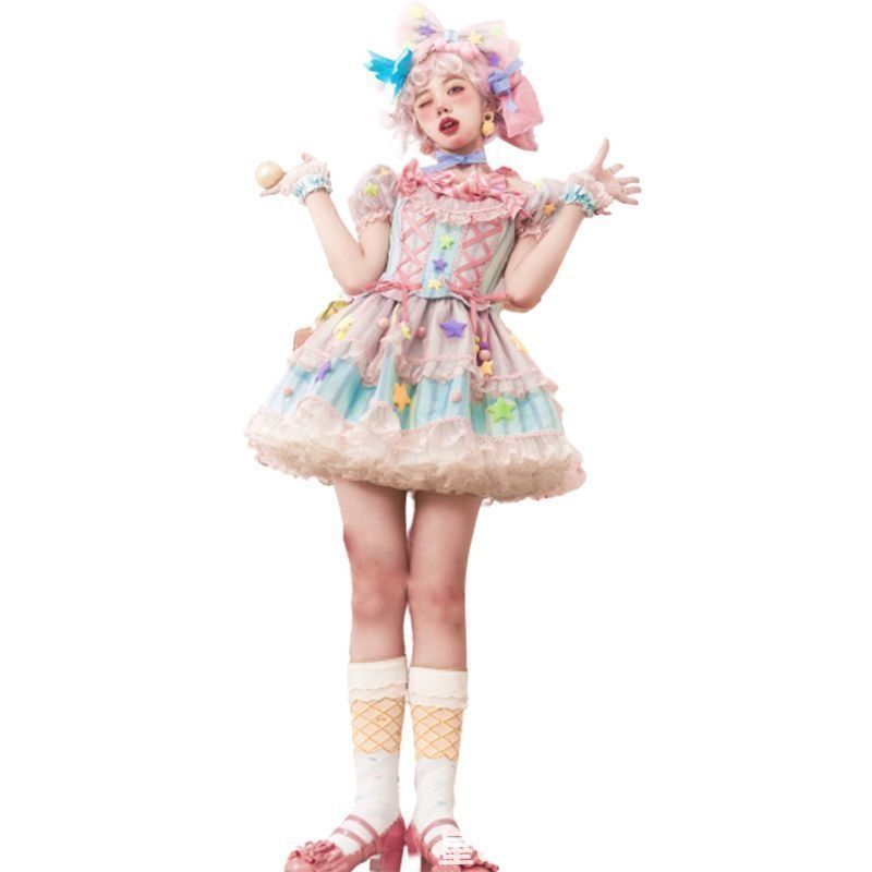 2025新品 桜姫 ロリータワンピース 砂糖魔法 オリジナルデザイン プリンセス風 軽ロリータスタイル 優雅で可愛い 単品 ドレス 撮影会 イベント用