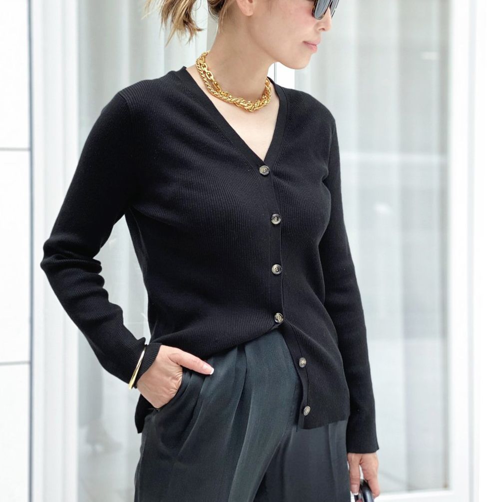 ドゥーズィエムクラスEVERYDAY I LIKE.カシミヤVネックカーディガン Deuxieme Classe (ドゥーズィエムクラス) EVERYDAY I LIKE. Li/si RIB