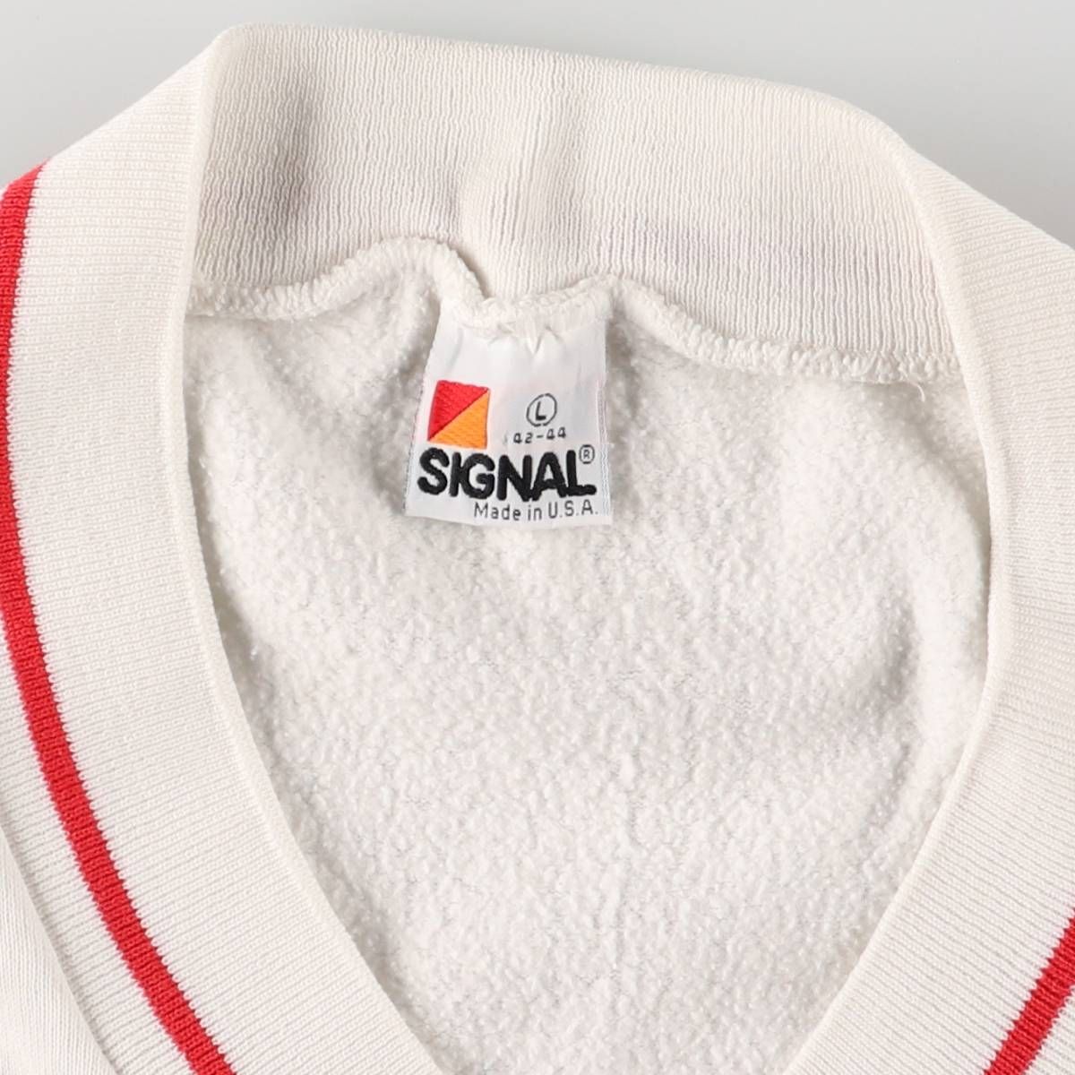 古着 80年代 SIGNAL プリントスウェットシャツ トレーナー USA製 レディースL相当 ヴィンテージ /eaa455894 古着 80年代 SIGNAL プリントスウェットシャツ トレーナー USA製