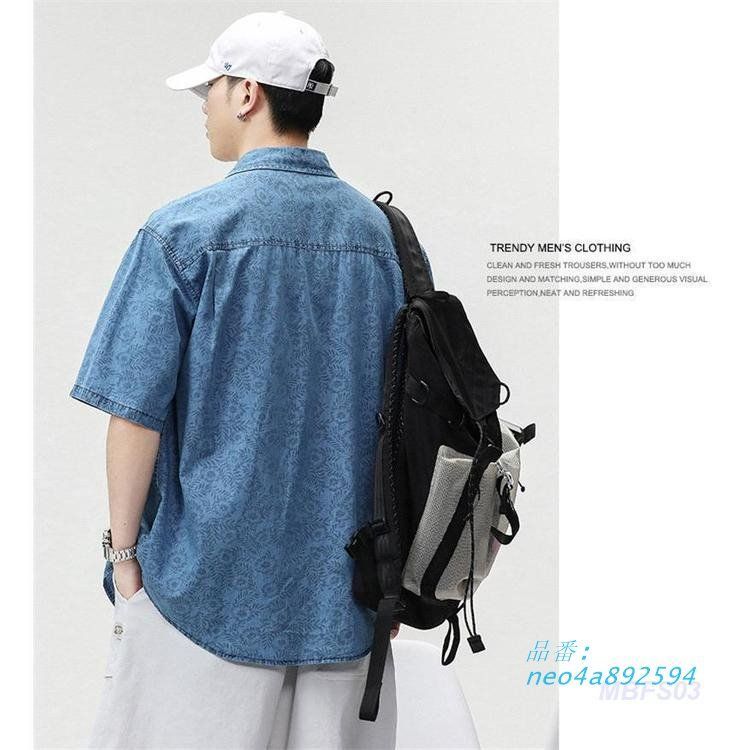 完璧わいふによる メンズファッション デニムシャツ トップス 半袖 デニム メンズ 服&ファッション小物