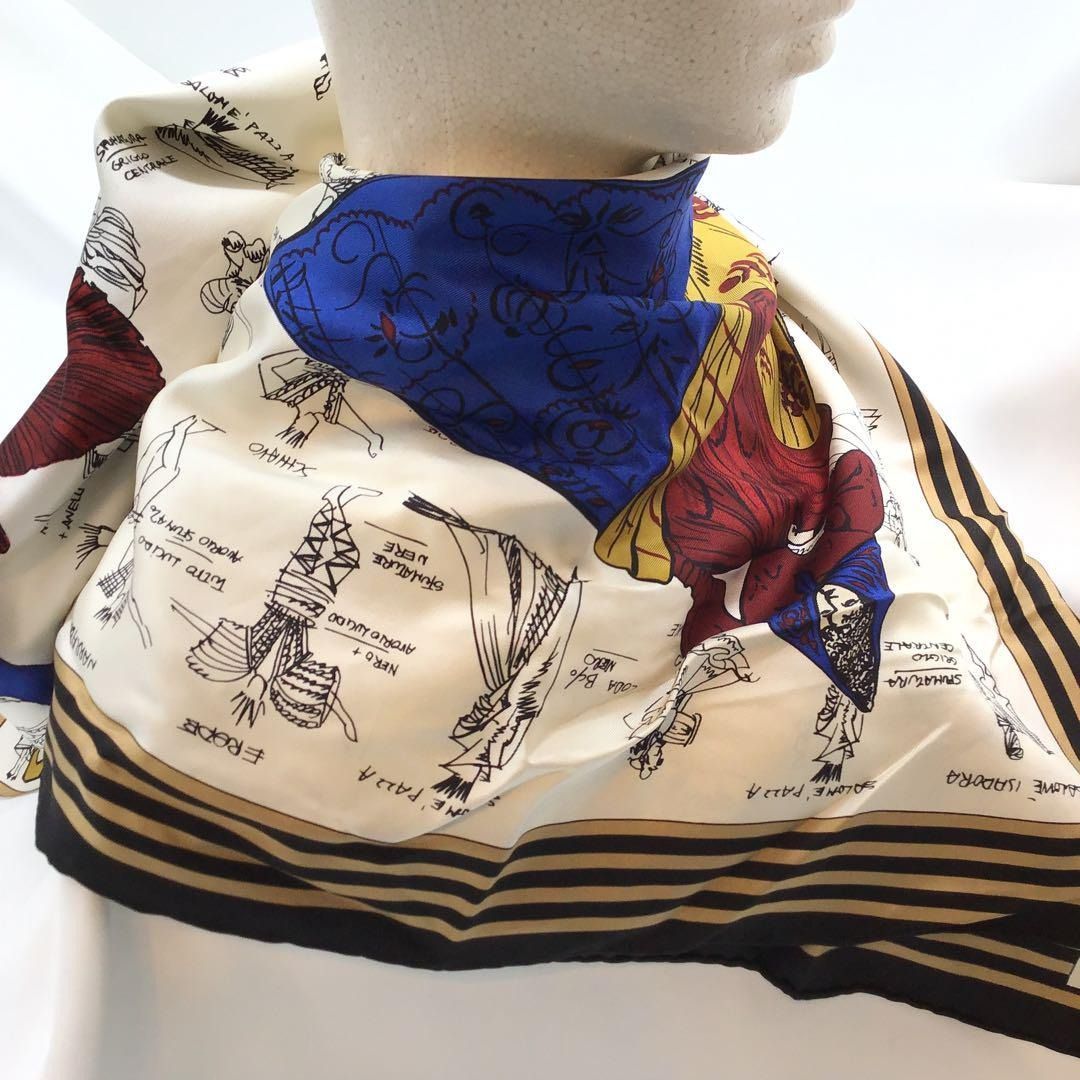 ジャンニヴェルサーチ シルク スカーフ Gianni Versace ヴィンテージ