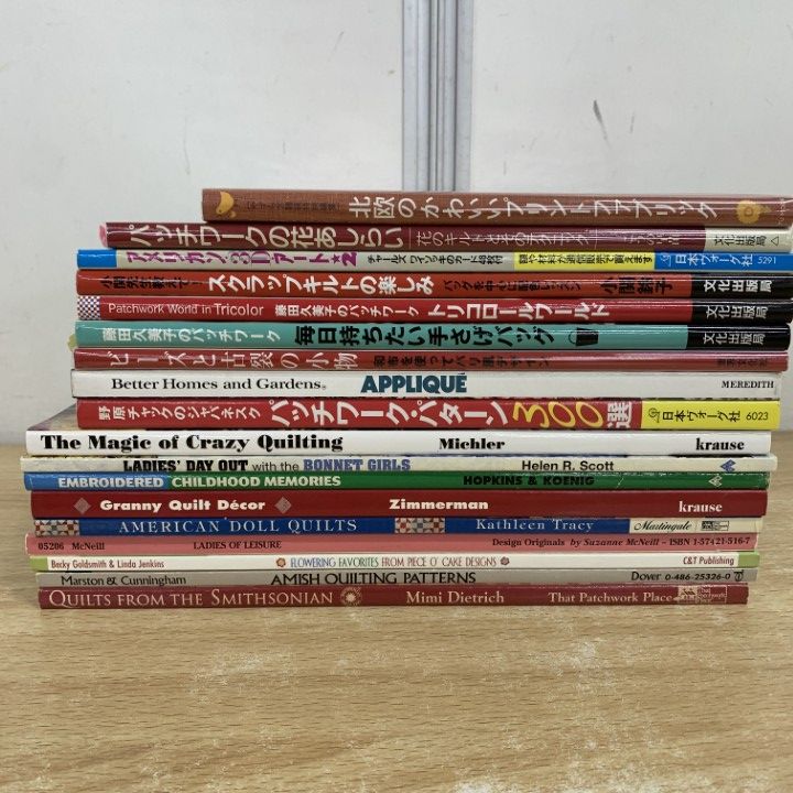 ■01)【同梱不可】キルト・パッチワークなど手芸の本・洋書まとめ売り約40冊大量セット/手作り/刺しゅう/アメリカン/アンティーク/B □01)【同梱不可】キルト・パッチワークなど手芸の本・洋書