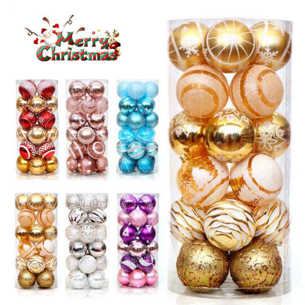 数量 ツリー飾り ゴージャスな配色 セット 北欧風 おしゃれ キラキラ 豪華 デコレーション 部屋 直径6 cm 店舗 飾り用 オーナメント ボール飾り 新年 家庭用 ボール 雰囲気が ゴ