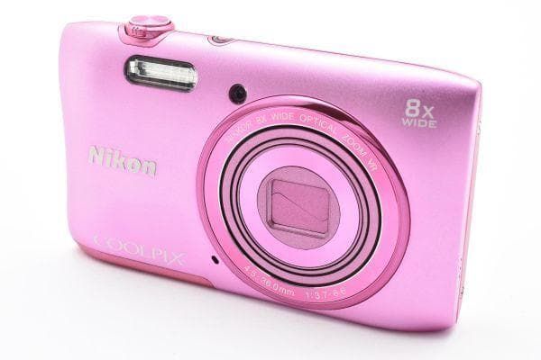 美品 ｜Nikon COOLPIX S3600 8倍ズーム 2005万画素 アザレアピンク