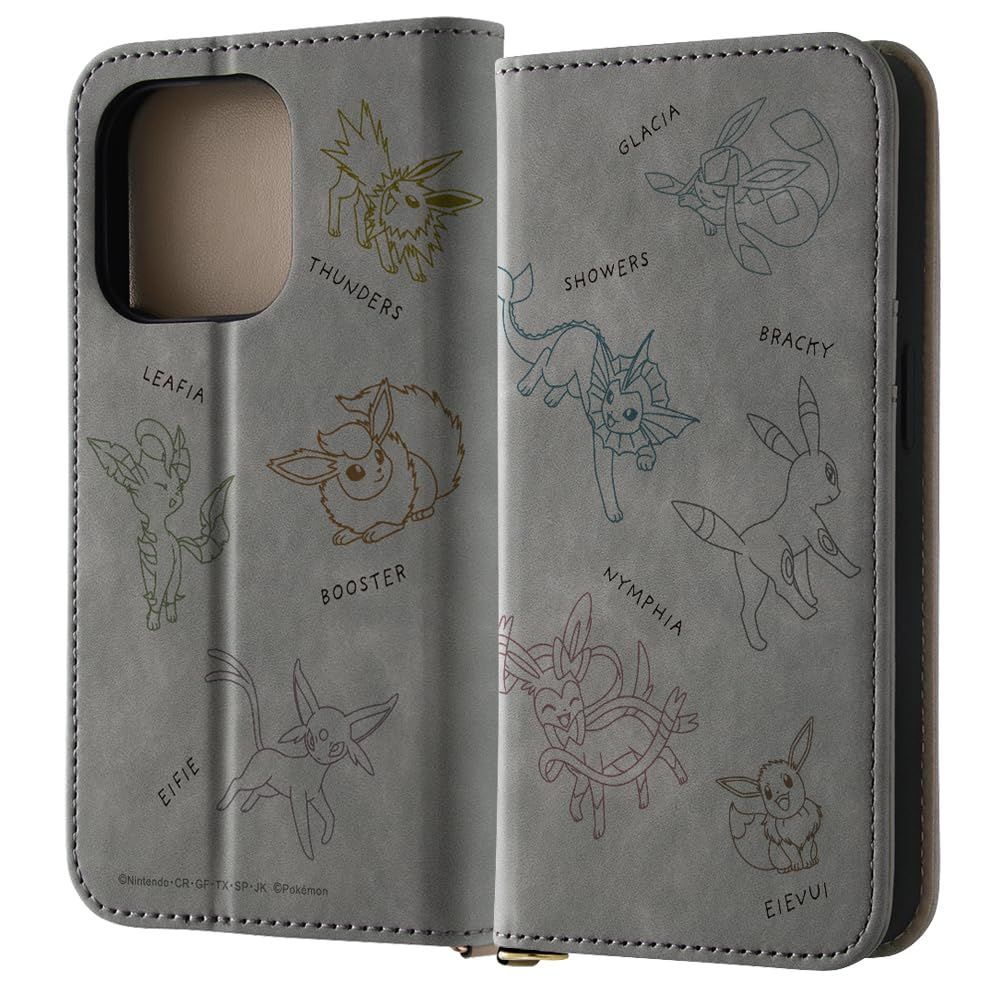 【新着商品】ケース/ポケットモンスター/手帳型レザーケース Raffine Pro / 15 iPhone イーブイ_ブイズ イングレム