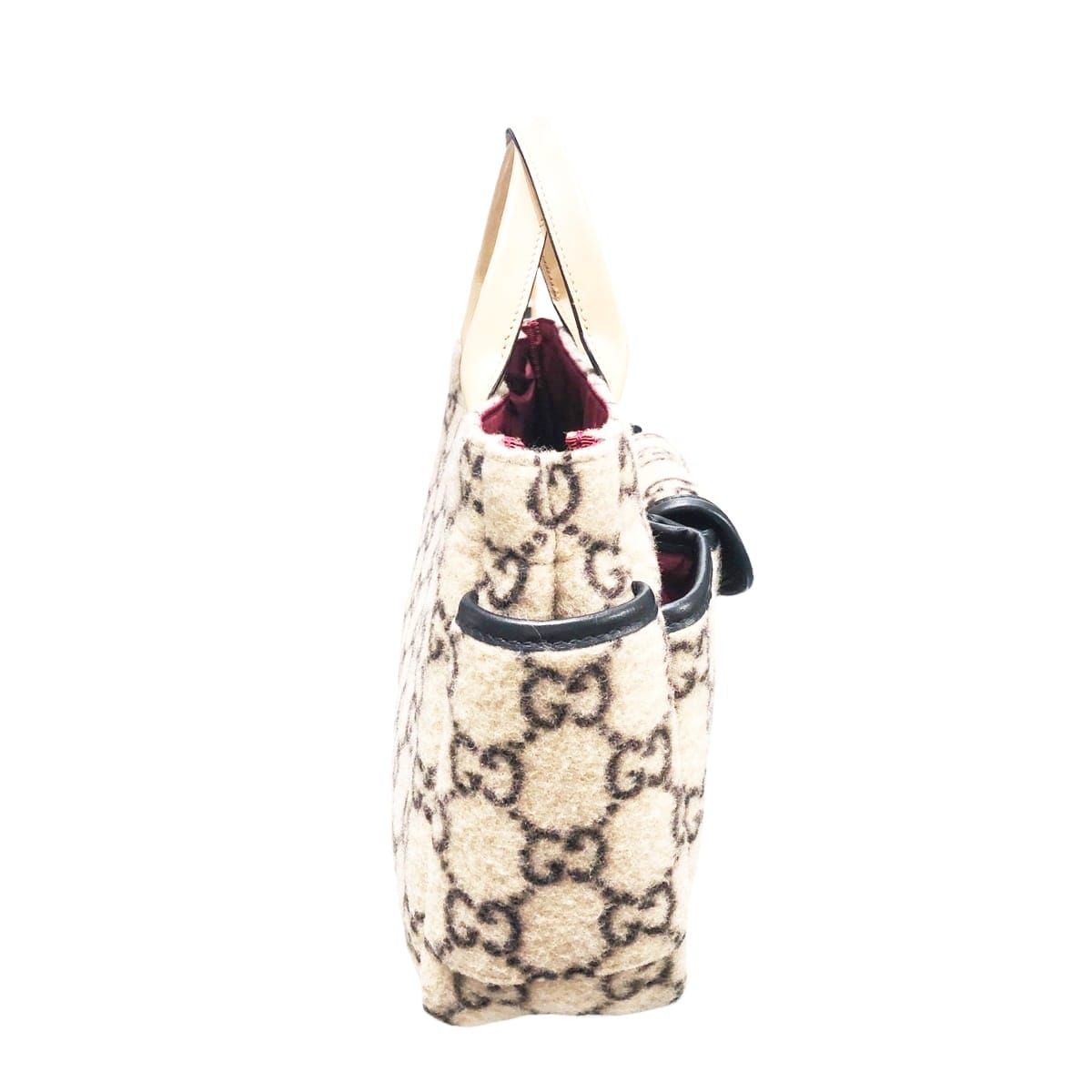 中古】 GUCCI グッチ ハンドバッグ GGウール 628159 チルドレンズ GG 