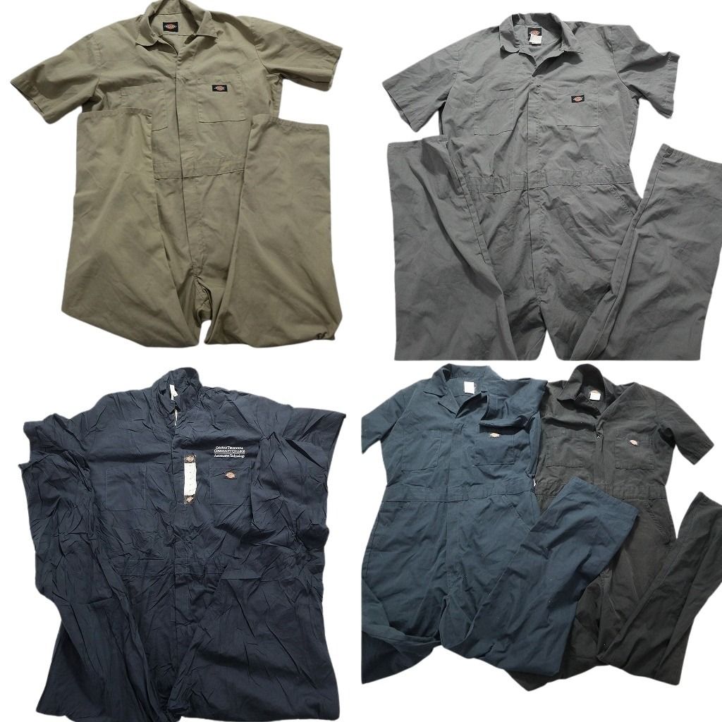古着卸 ディッキーズ Dickies 半袖オールインワン 5枚セット メンズ S |M |L |2XL ジャンプスーツ フライトスーツ 古着 NA5917
