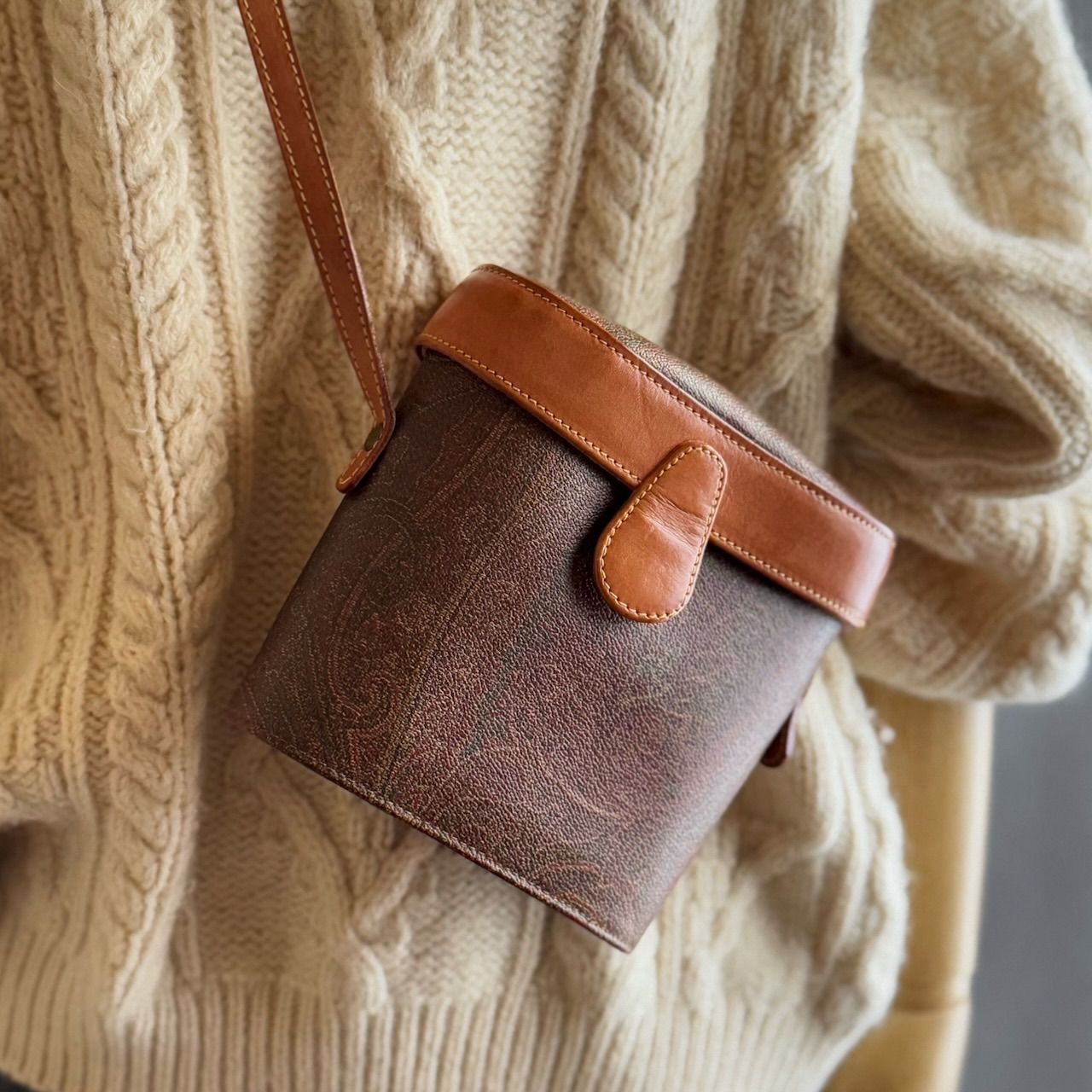 ヴィンテージ エトロ ETRO ミニポシェット ショルダーバッグ 