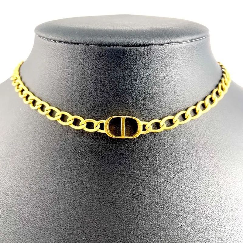 DIOR ディオール Petit CD ロゴ チョーカー ゴールド アクセサリー N1296PTCMT